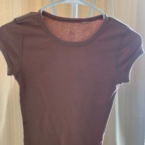 PacSun Mauve cropped shirt